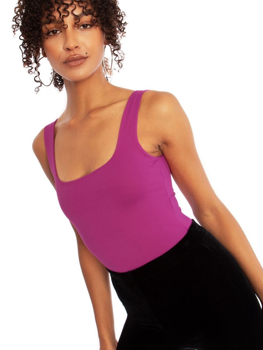 BlackMilk Clothing Matte Fuchsia Tank Top S | Sold Out